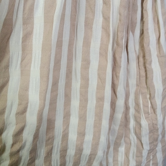 LUCKY Brand Striped Mini Prep Dress Tan White Adjustable Straps  Size S - Picture 4 of 14